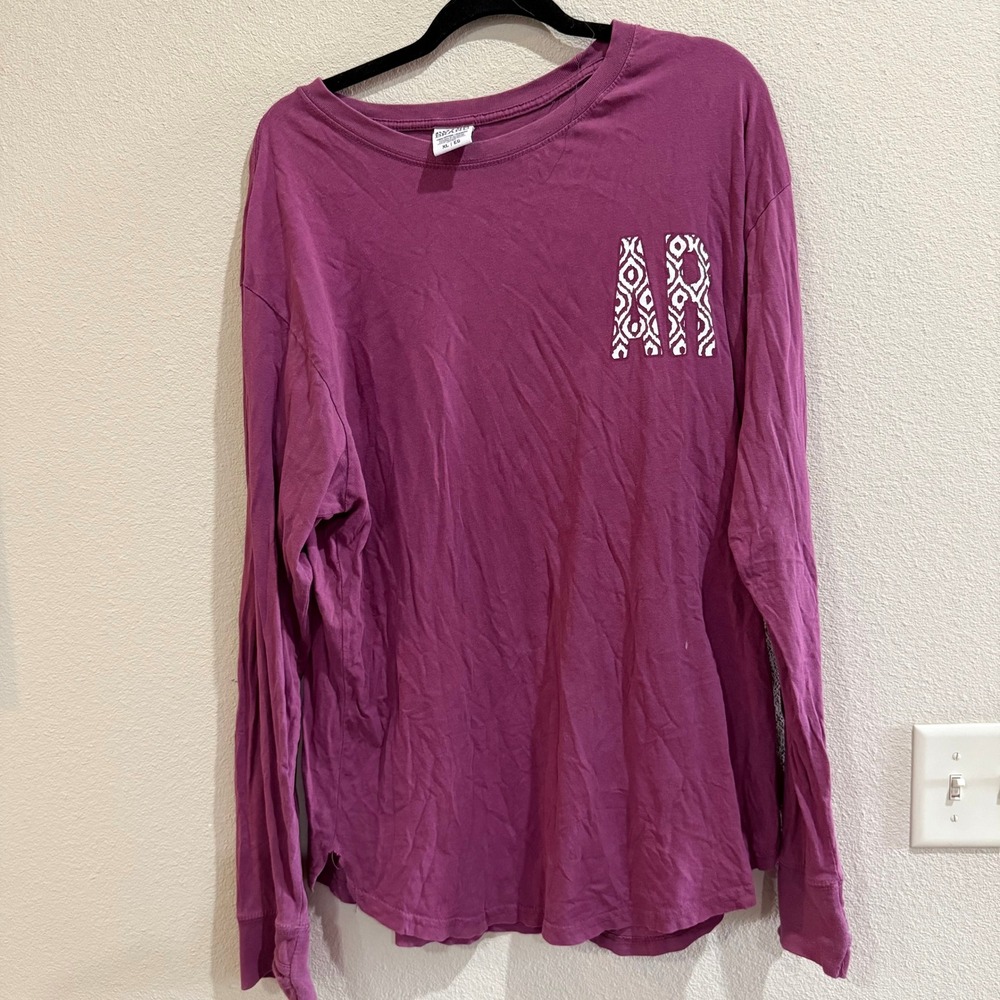 Royce Brand Arkansas AR‎ Maroon Long Sleeve T Shirt Womens XL Cotton